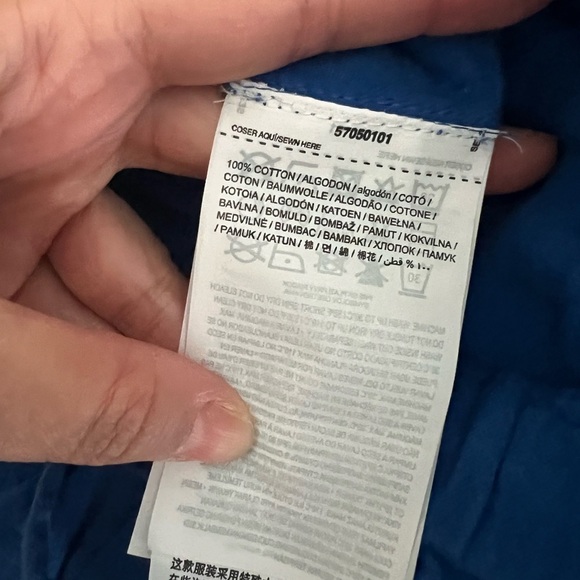 NWT MANGO Elastic Gauze Cotton Cobalt Blue Pants Sz XL - Picture 6 of 7